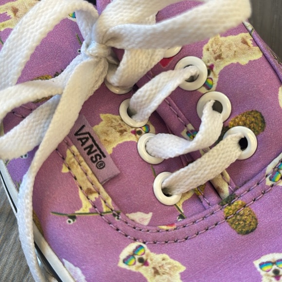 Vans Shoes Pool Vibes Pink Dogs Ice-cream Sneakers Size Womens 8 /Mens 6.5 - Picture 4 of 9